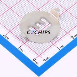 MY-2032-30-R Button & Strip Battery Connector SMD Connector Battery Clip CR2032 Manganese Steel Nickel - Product Image 1