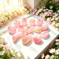 Grandes décorations lumineuses de fruits en germination, accessoires DIY pour sacs surprises, miniatures de bureau en résine