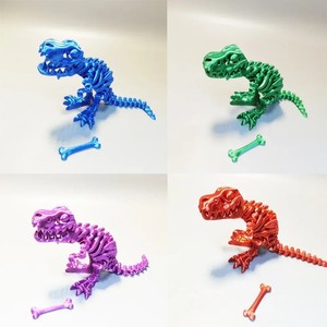 Juguete Antiestrés de Plástico Impreso en 3D, Modelo de Dinosaurio Tiranosaurio Rex Articulado, Esqueleto de 17/25 cm, Giratorio, para Regalo - Product Image 6