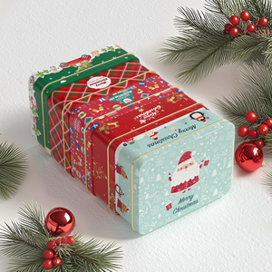 2025 New Arrival xu hướng <span class=keywords><strong>s</strong></span>ản phẩm hình chữ nhật kim loại hộp thiếc cho Cookies kẹo <span class=keywords><strong>S</strong></span>ÔCÔLA cho Giáng sinh đường thực phẩm bao bì - Product Image 6