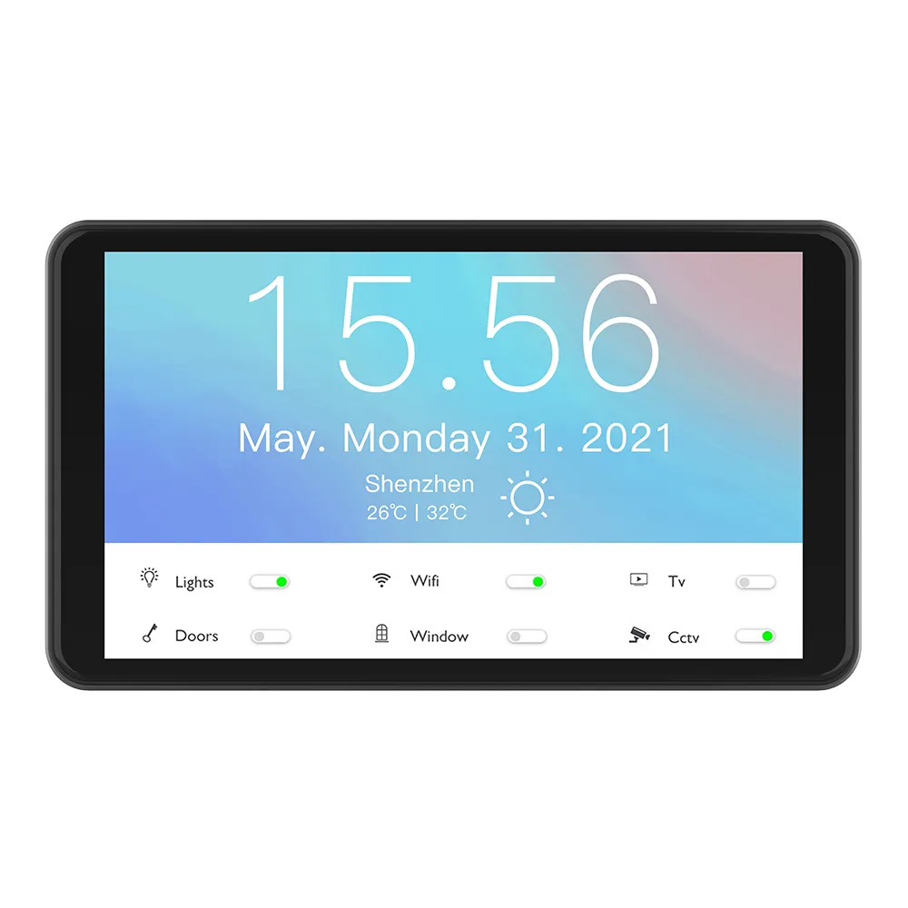 Pretech personalizar controle doméstico tablet, 5.5 polegadas fhd gorila vidro montado na parede android wifi bt poe tablet android