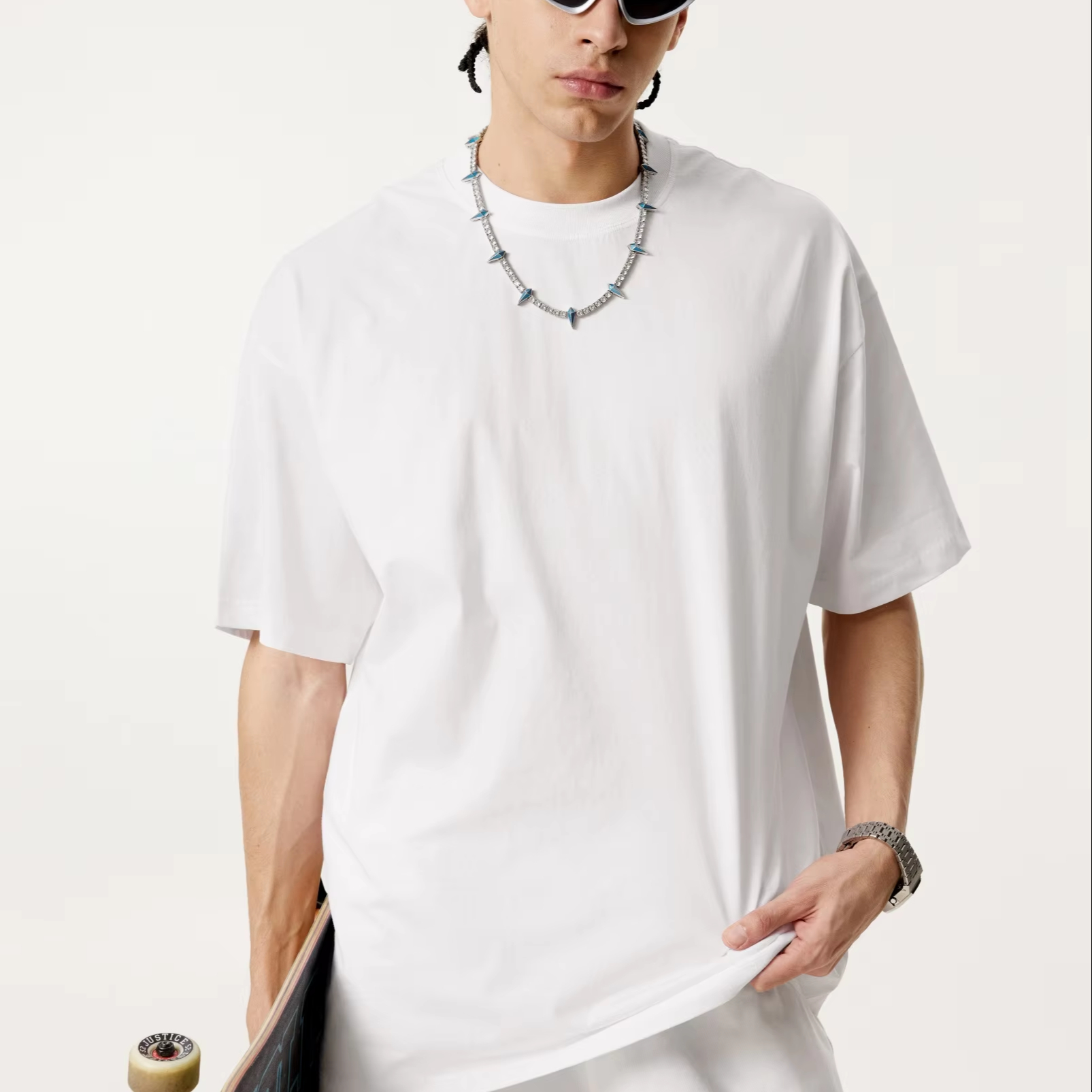 High Quality 280 Gsm Mens Streetwear T-Shirt Custom Screen Printing 100% Cotton New Product