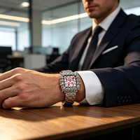 Montre à quartz en alliage de style gothique Y2K rétro avec design griffe d'albâtre pour hommes et femmes, tendance européenne et américaine