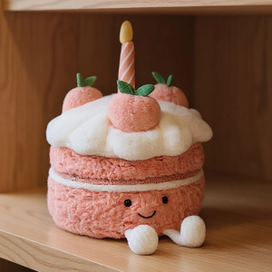 Boneka Jelly Cat UK untuk Hadiah Ulang Tahun Tema Peach, Boneka Lucu Bahan Katun Isian Kapas PP, Eksklusif Shanghai - Product Image 2