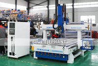 Router CNC 1325 1530 para Trabajar la Madera con Cambio Automático de Herramienta, Máquina de Diseño de Puertas de Madera de 4 Ejes para Línea de Producción de Muebles de Panel
