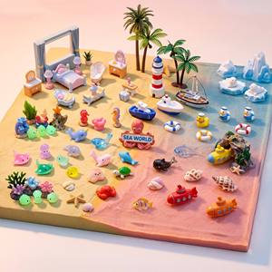 Figura de Resina <span class=keywords><strong>3D</strong></span> de <span class=keywords><strong>Animales</strong></span> Marinos: Ballena, Delfín, Tortuga Marina, Pez, Rayo, Concha, Coral, Brillante en la Oscuridad, Translúcida, para Piscina, Playa, Arena, Océano, Submarina - Product Image 4