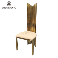 Chaises empilables en acier inoxydable pour mariages, banquets, événements, intérieur/extérieur, usage commercial, vente en gros