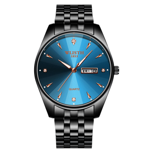 Men's <b>waterproof</b> <b>watch</b> men's <b>watch</b> with steel band double calendar quartz <b>watch</b> fashion <b>watch</b>. - Product Image 1
