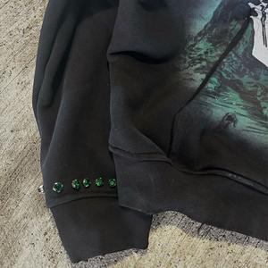 เสื้อมีฮู้ดแบบซิปติดพลอยเทียมมีฮู้ดฟอกสีกันแดดสำหรับสวมใส่แนวสตรีทในฤดูใบไม้ร่วงคุณภาพสูง - Product Image 4