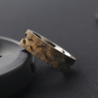 Poya Titan-Innenteil mit Ozeanwellen-Linien Holzring-Kernrohling für Einlage-Schmuckherstellung