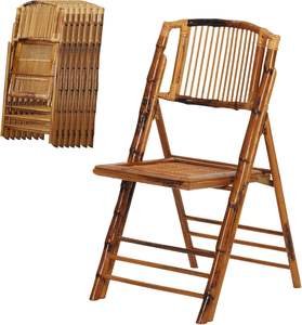 Sillas de comedor para banquetes plegables de bambú apilables para alquiler de fiestas y eventos comerciales modernos para restaurante de bodas - Product Image 2