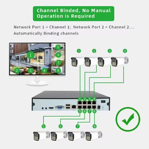 Kit NVR PoE 8 canaux 4K 8MP TSEye, caméra de sécurité réseau IP CCTV extérieure, vision nocturne couleur, étanche IP66 - Product Image 5