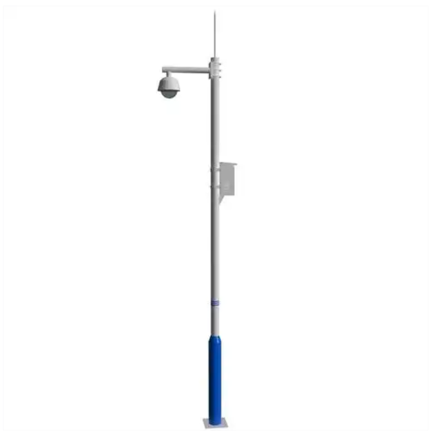 3m 4m 5m 6m Telescopic CCTV Pole Camera Mast Pole Outdoor Security Monitoring Steel Post Camera Pole