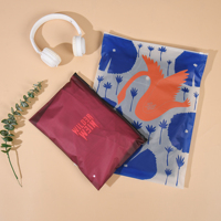 Sac à fermeture éclair mat personnalisé, sac en polyéthylène auto-scellant, sac d'emballage pour les achats, sac en plastique pour vêtements