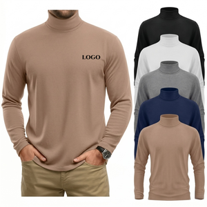เสื้อยืดคอเต่าแขนยาวผู้ชายขายส่ง เนื้อผ้านุ่ม ระบายอากาศดี สีพื้น เรียบง่าย สไตล์ลำลอง รุ่น TKAN871 - Product Image 1