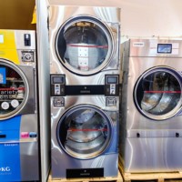 Séchoir à linge pour le lavage et le séchage des vêtements, machines de nettoyage à sec en acier inoxydable, capacité 16 kg/22 kg