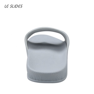 PVC de goma diapositivas verano <span class=keywords><strong>playa</strong></span> plana zapatillas para hombres Grey de diapositivas calzado sandalias con Logo - Product Image 6