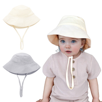 Sombrero de Sol para niños populares, bonitos y cómodos sombreros para bebés con cuerda, sombrero de algodón orgánico para niños