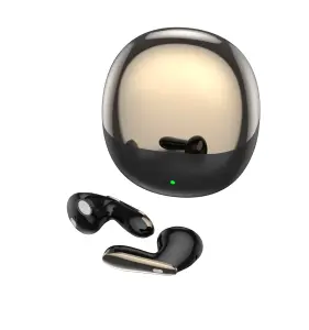 Earbud J12 nirkabel mini, Headphone earbud 2024 gigi biru setengah mini ANC In-ear Handsfree 5.4