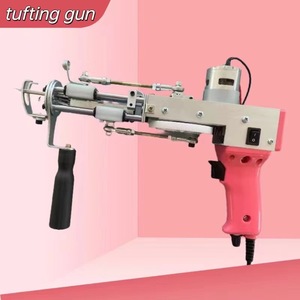 Máy dệt thảm thủ công bán buôn, súng tua rua kép màu đỏ hồng vàng, kiểu mới, kiểu cắt vòng lông 2 trong 1, súng tua rua điện dùng cho thảm trải sàn - Product Image 4