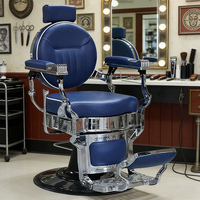 Fauteuil de Barbier Professionnel Relevable pour Salon de Coiffure et de Barbier, Idéal pour la Coiffure et le Rasage du Visage
