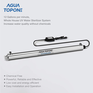 3 aşamaları kolay değişim değiştirme büyük akış UV su filtreleme sistemi Uv lambası su arıtıcısı endüstriyel siyah elektrik kolay kullanım - Product Image 2