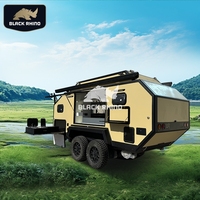 Fibre de verre camping-car remorque vélo caravane remorque tout-terrain caravane toboggan pliable caravane