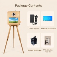 Support d'imprimante portable pour photomaton instantané, impression en libre-service, construction métallique et en bois, garantie de 2 ans - Accessoires de mariage pour