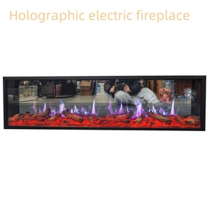 Hiện đại 40/50/60/70/80 inch Holographic Lò sưởi điện được xây dựng trong màn hình LCD cho hộ gia đình khách sạn thép Tiếng Anh vật liệu kim loại - Product Image 6