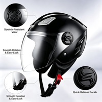 Casque Jet Ouvert 3/4 Jaune Néon Tendance MD-202 Certifié ECE 22.06 Coque ABS Haute Résistance Nouvelle Taille XL pour Vendeurs FBA