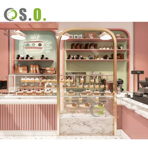 Display kue kustom meja depan kafe kedai kopi pajangan makanan pajangan roti - Product Image 3