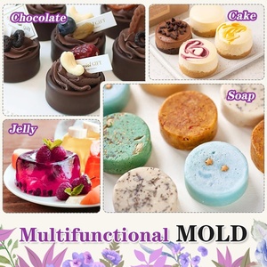 OEM ODM 12-Cavity Silicone Round Cake <b>Mold</b> with Cup Holes for Cookies for Biscuits & <b>Candle</b> Making - Product Image 3
