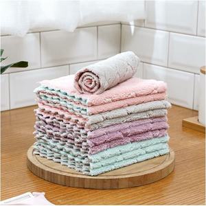 YSD Kimteny High Quality <b>Large</b> Cleaning Cloths 12 Pack Kitchen Cloth Dish <b>Towels</b> Coral Fleece for Glass Cars Household Lint Free - Product Image 3
