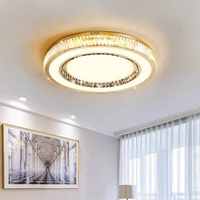 Éclairage Salon Chambre Moderne Lumière Led Luxe Rond Encastré K9 Cristal Plafonnier