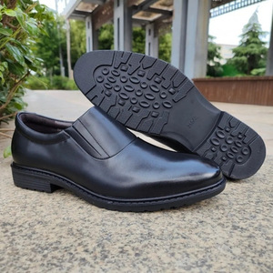 Chaussures habillées en cuir pour hommes Skin King, bout rond, légères, semelle en caoutchouc, pour le bureau, le travail, l'uniforme, le marié, les mariages - Product Image 4