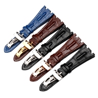 LAIHE Hochwertiges Luxus-Krokodil muster Braunes Leder armband Correa De Reloj De Cuero für Armbanduhr