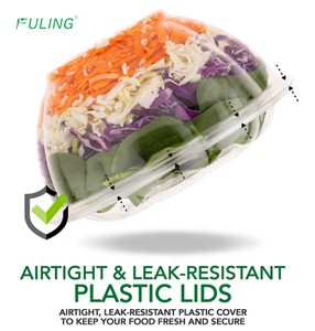 Ciotola rotonda trasparente per la consegna con coperchio ciotola per alimenti da asporto in plastica 24 oz 48 oz insalatiera trasparente usa e getta - Product Image 2