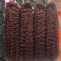 Perruques en cheveux humains 100% naturels, couleur marron, ondulées, avec dentelle frontale 13x4 13x6 HD, sans colle, pour femmes noires, vente en gros