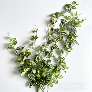 Planta artificial de enredadera Meiduo Flower Industry de 180 cm, color blanco y verde, con hojas simuladas tipo ceja, para decoración del hogar, bodas y bares. - Product Image 1
