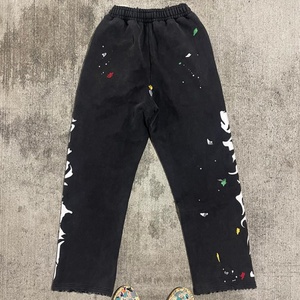 Pantalon de jogging décontracté pour homme, coupe et couture vintage, délavé à l'acide, style évasé, de Dongguan - Product Image 2