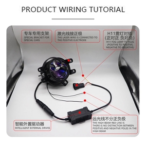 Cubierta <span class=keywords><strong>de</strong></span> <span class=keywords><strong>Faro</strong></span> Antiniebla para Toyota Corolla, Prado, Sienna, Crown RS, Proyector Láser 3D, Versión Mejorada - Product Image 3