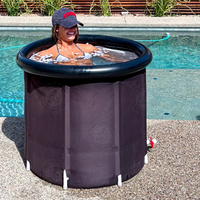 Baignoire gonflable portable et pliable en PVC pour adultes, bain froid pour la récupération, utilisation en extérieur et en intérieur