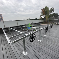 Système de culture hydroponique NFT avec table amovible pour l'agriculture commerciale de légumes-feuilles en serre