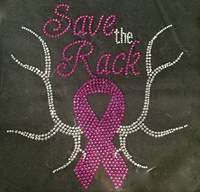 Applique de cancer du sein de transfert de strass à motif d'aile de ruban rose thermocollant pour sacs et vêtements en verre