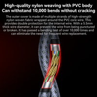 VegGieg CAT8 Kabel Ethernet Kepang RJ45 Male to Male 40Gbps 2000MHz Kabel LAN Gaming Terlindung yang Teruji Fluke
