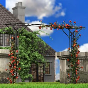 <span class=keywords><strong>Arche</strong></span> de clôture de jardin <span class=keywords><strong>en</strong></span> fer écologique certifiée avec pointe <span class=keywords><strong>en</strong></span> forme de lance 150*52*206cm, facilement assemblable pour cérémonie ou <span class=keywords><strong>mariage</strong></span> - Product Image 1