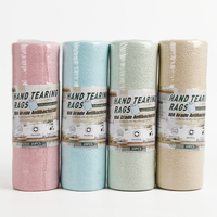Chiffon de nettoyage en microfibre à motif damier, en rouleau détachable, pour la cuisine et le lavage de voiture, 25x25cm, torchon de haute qualité