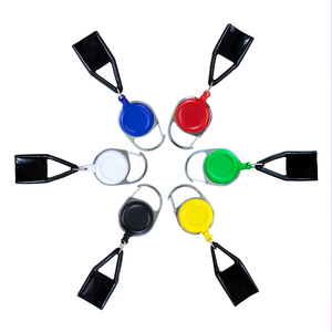 Porte-badge rétractable personnalisé avec logo, clip en plastique, porte-clés rond, style simple automatique, accessoire de rangement, options multicolores - Product Image 6