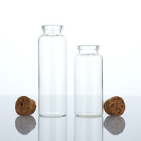 Mini flacon en verre décoratif cadeau transparent 10ml 30ml 50ml 60ml petite mini bouteille en verre souhaitant dérive avec couvercle en liège
