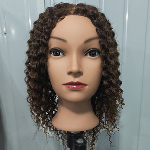 Tête de mannequin <span class=keywords><strong>pour</strong></span> coiffure en cheveux humains 100% bouclés, <span class=keywords><strong>pour</strong></span> l'entraînement à la coiffure afro, vente en gros <span class=keywords><strong>pour</strong></span> les académies de cosmétologie - Product Image 4